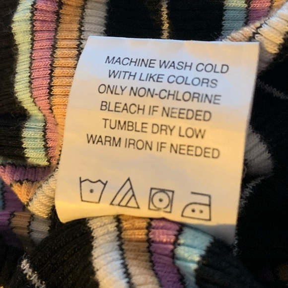 New Stitch & Pine Short Sleeve Black Pink Stripe  Shirt Top Woman’s Size Medium - Picture 8 of 10